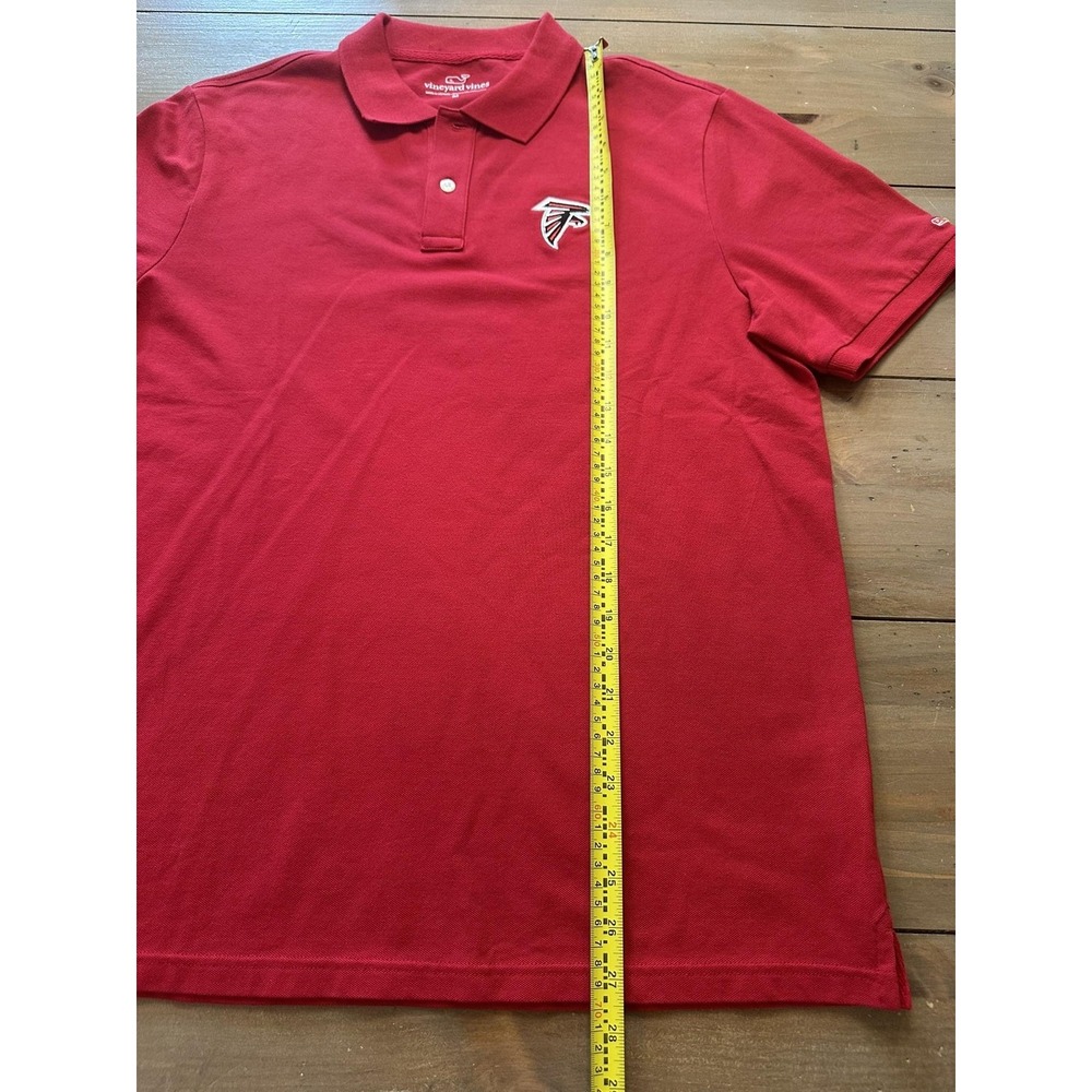 Atlanta Falcons Shirt Mens Medium NFL Football Polo Vineyard Vines Embroidered - Picture 6 of 9